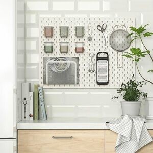 NEW IKEA White Pegboard Organizer